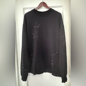 Stylish Thom Krom  Black Crewneck Sweater